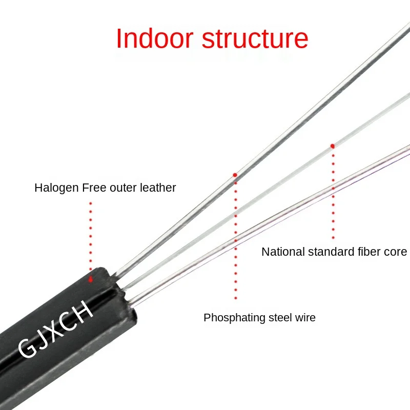 20 Meters Fiber Optics Indoor Cable Patch Cord GJXCH-1B6 SC UPC 1 Core 2 Steel Single Mode Single Core Cable G657A