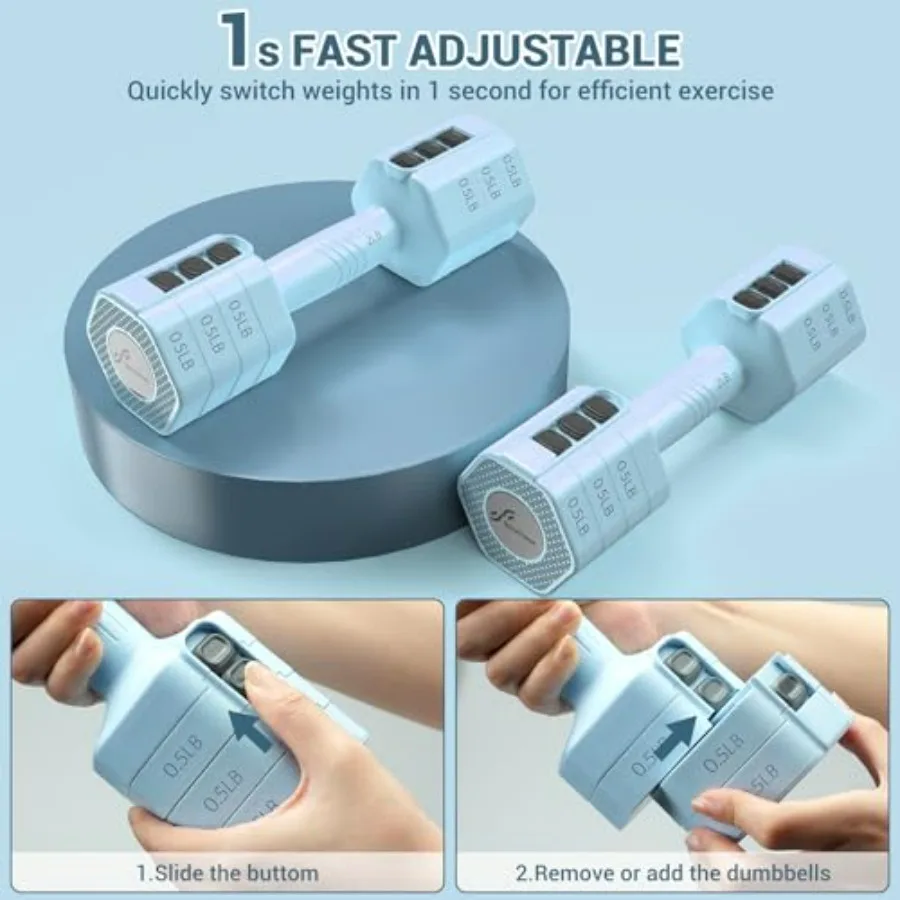 Adjustable Ankle Weights with Dumbbells Set