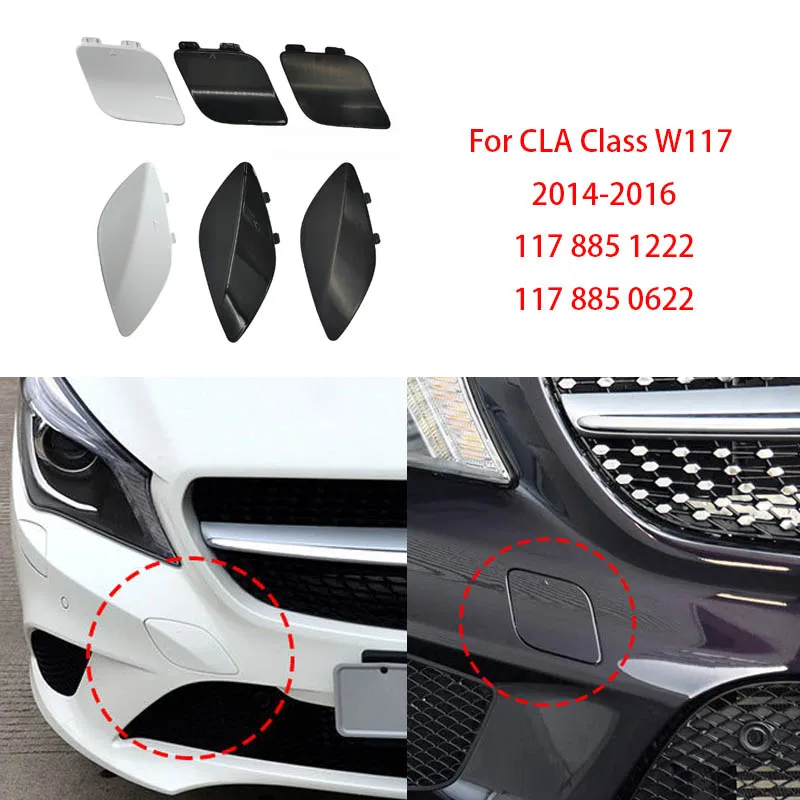 Tow Hook Cover Cap Fit For Mercedes CLA-Class W117 Front Bumper Easy Install Front Tow Hook Cover 1178851222 1178850622 car rear bumper hook cover