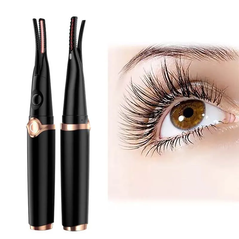 Electric Eyelash Curler Heated Portable USB Rechargeable Quick Natural Long Lasting Curling