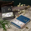 32K Chinese Style Retro Notepad Color Painting Illustration Inner Page Gold Stamping Craft Cover Hand Account Book Stationery 2