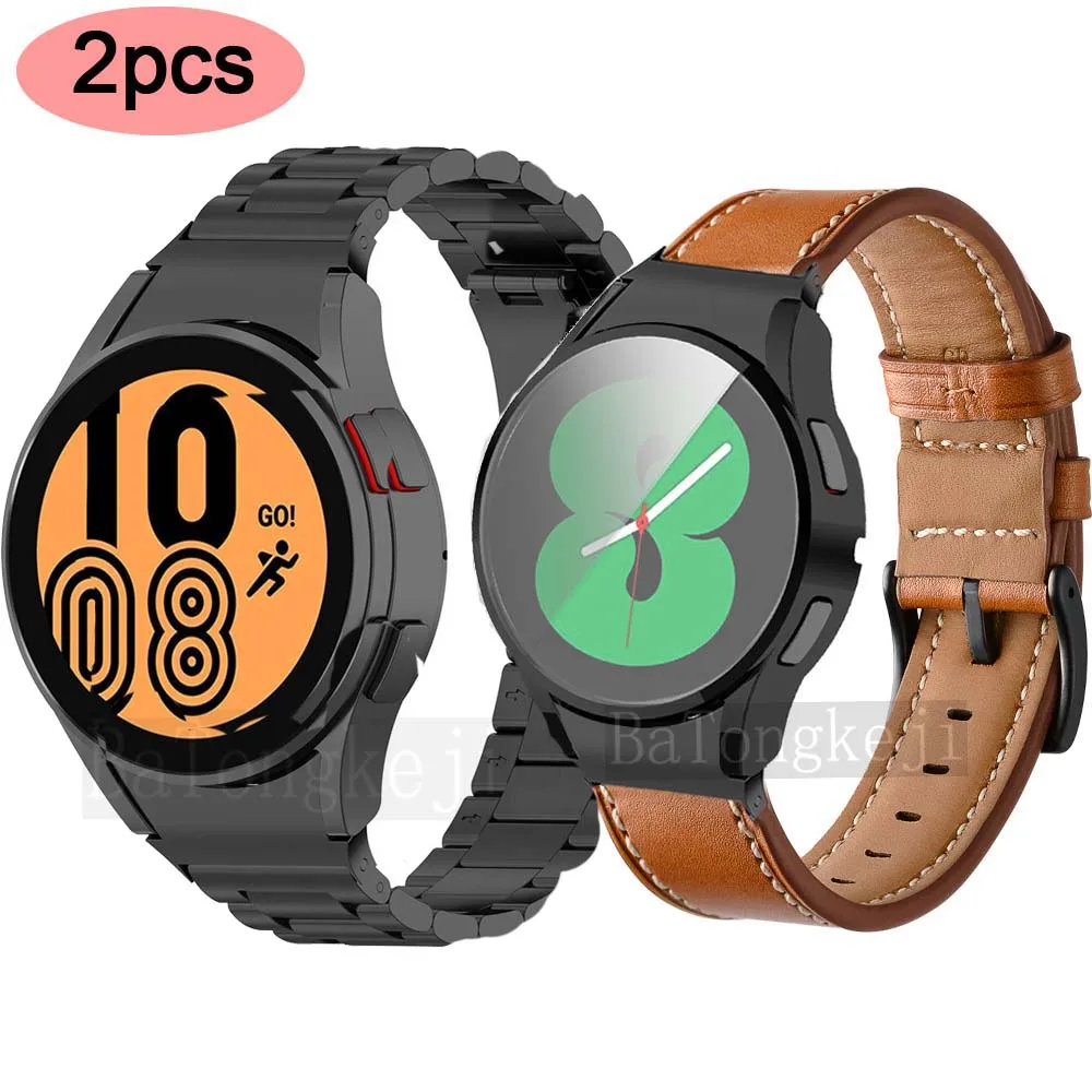 No Gaps Stainless Steel Strap For Samsung Galaxy Watch 4 Classic 46mm