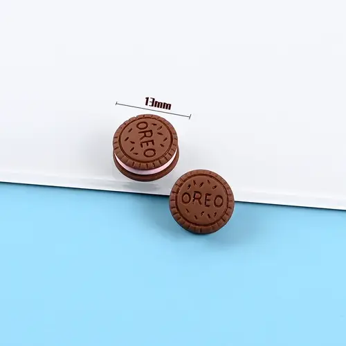 10Pcs Mini Cute Simulation Candy Biscuits Donuts Flat Back Resin Kawaii Fake Food Craft DIY Hair Accessories Phone Case Decor - Image 2