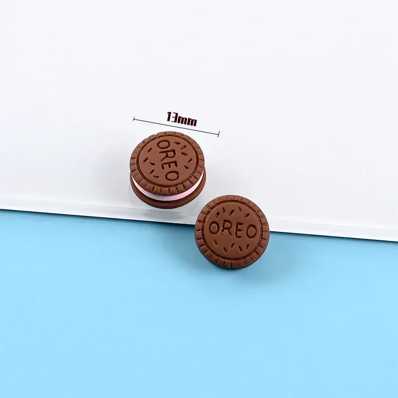 10Pcs Mini Cute Simulation Candy Biscuits Donuts Flat Back Resin Kawaii Fake Food Craft DIY Hair Accessories Phone Case Decor - Image 2