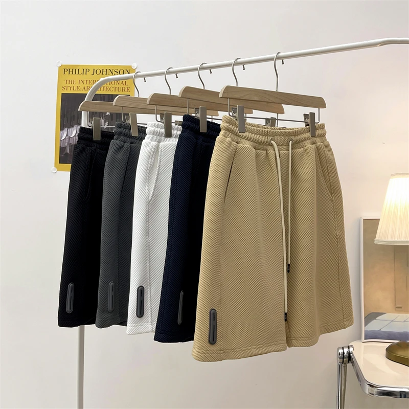 

Summer New Men's Shorts Casual Solid Loose Men's Capris Elastic Waist Comfortable Breathable Shorts Men's Large 5XL