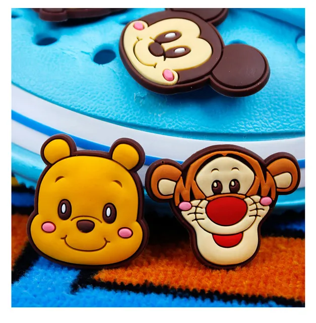 Hot Sale 1pcs PVC Shoe Charms Pooh Bear Winnie Piglet Tigger Eeyore  Accessories Sandal Decoration For Croc Jibz Kids X-mas Gift - AliExpress
