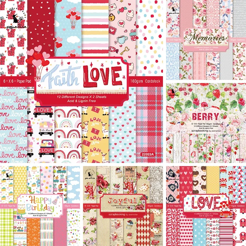 12 Pcs Cute Background Material Decorative Paper Scrapbooking Handbook DIY Diary Material Collage Aesthetic Craft Art Supplies