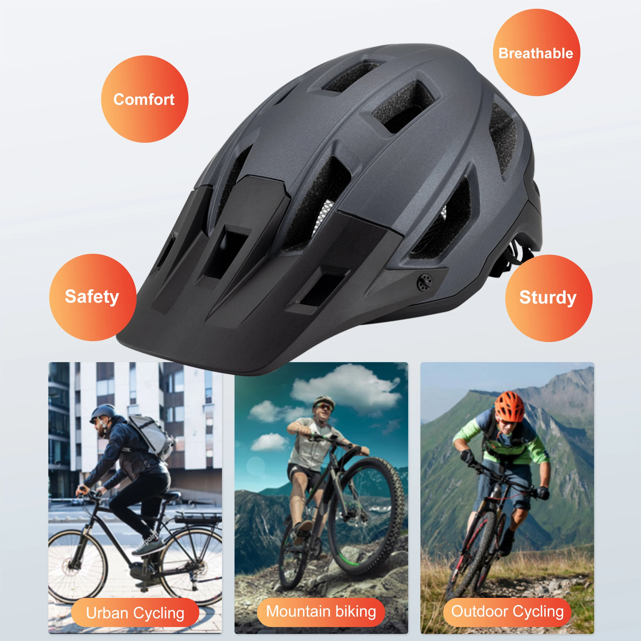 Mountain Bike Casco Bici Da Corsa Con Occhiali Integrati Casco Da