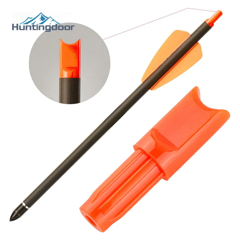 50/100pcs Meniscus Shape Nocks Orange/black Halfmoon Crossbow Bolts Nock For Arrow Internal