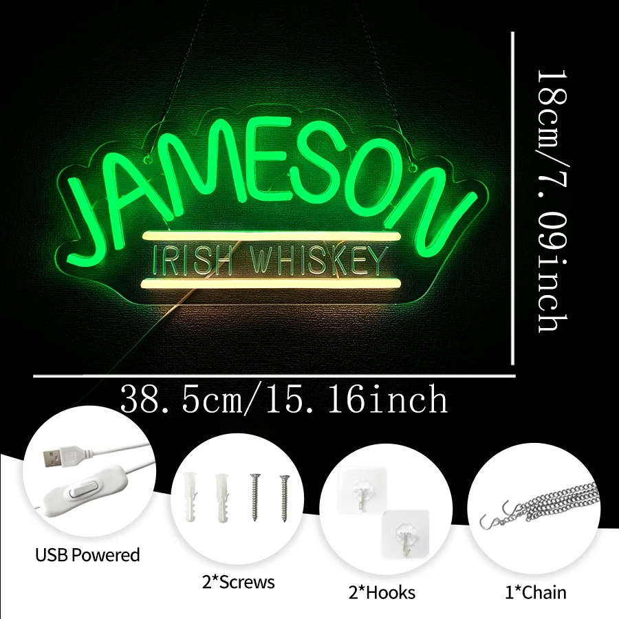 ウイスキー Whiskey ネオン LED 看板 Irish BAR PUB ウイスキー Whiskey ネオン LED 看板 Irish BAR PUB