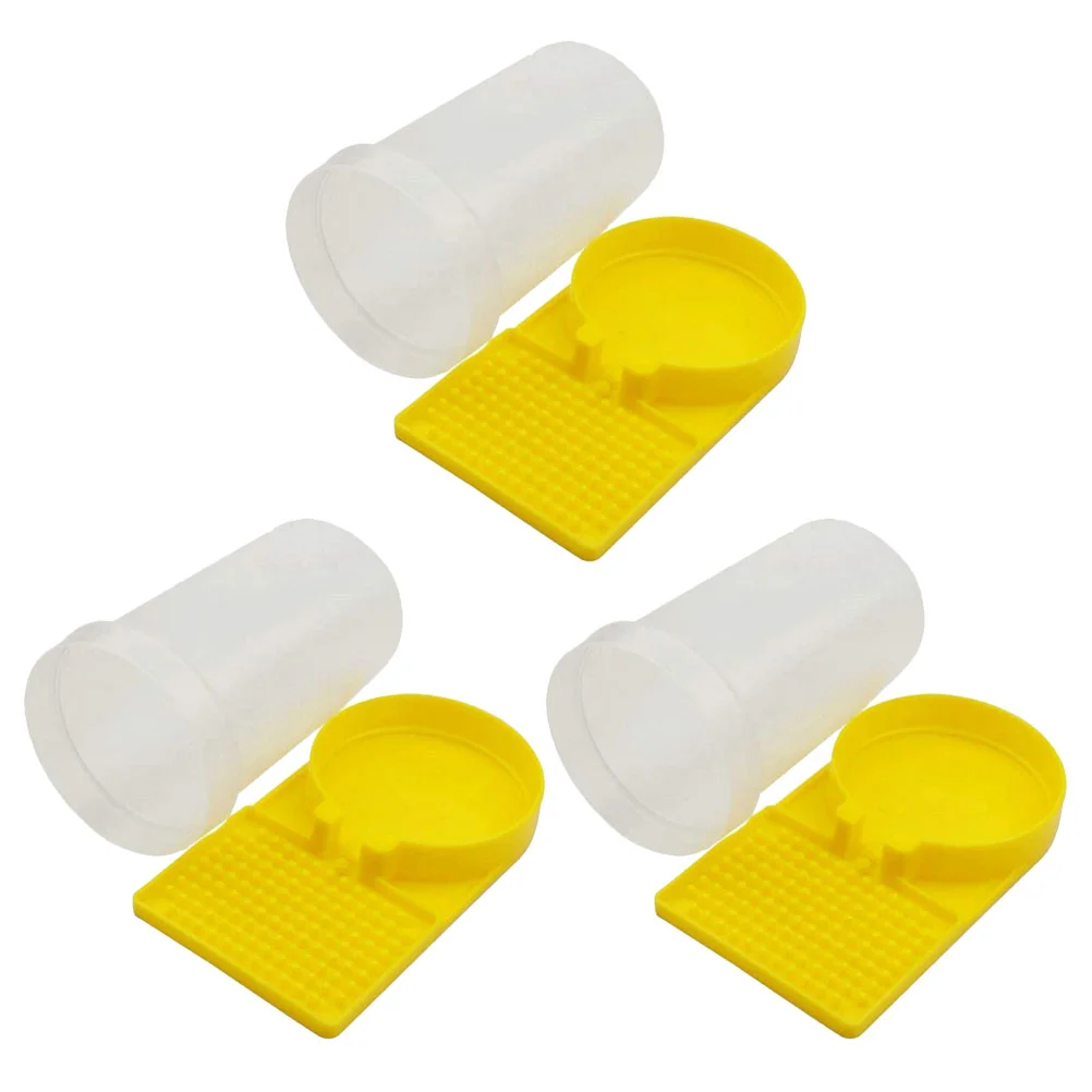 

3 Pcs Drinking Fountain Beekeeping Water Dispenser Plastic Beehive Entrfance Cup