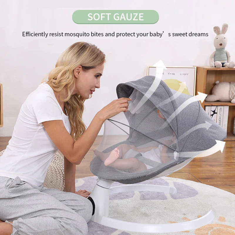 كرسي هزاز للأطفال كهربائي مع ألعاب وجهاز تحكم عن ب...