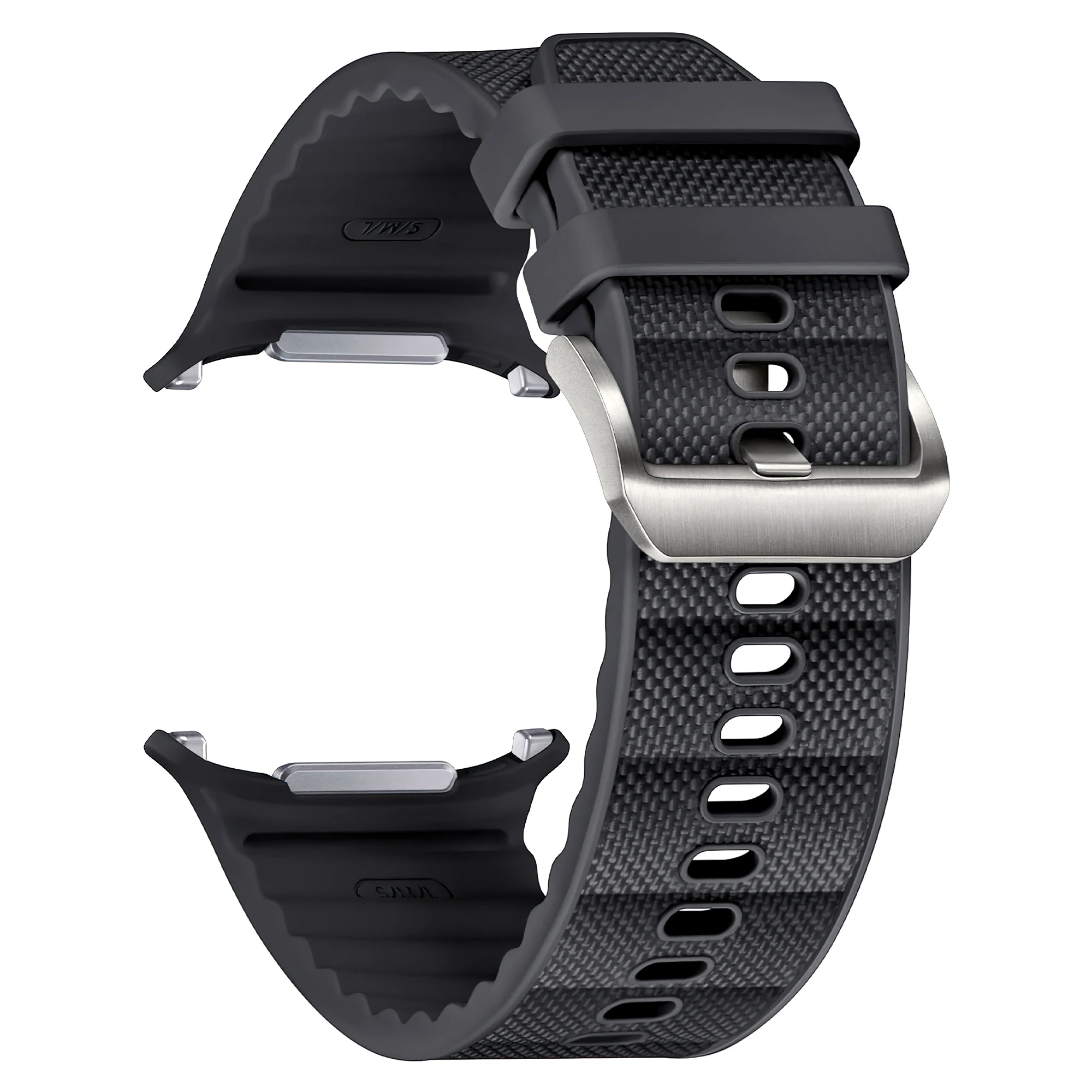 Flexible Silicone-Nylon Sport Watch Band - Functional Strap for Smartwatch Accessories