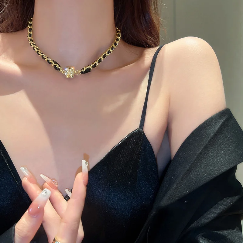 Fashion Weight Loss Magnet Necklace Zircon Crystal Strong