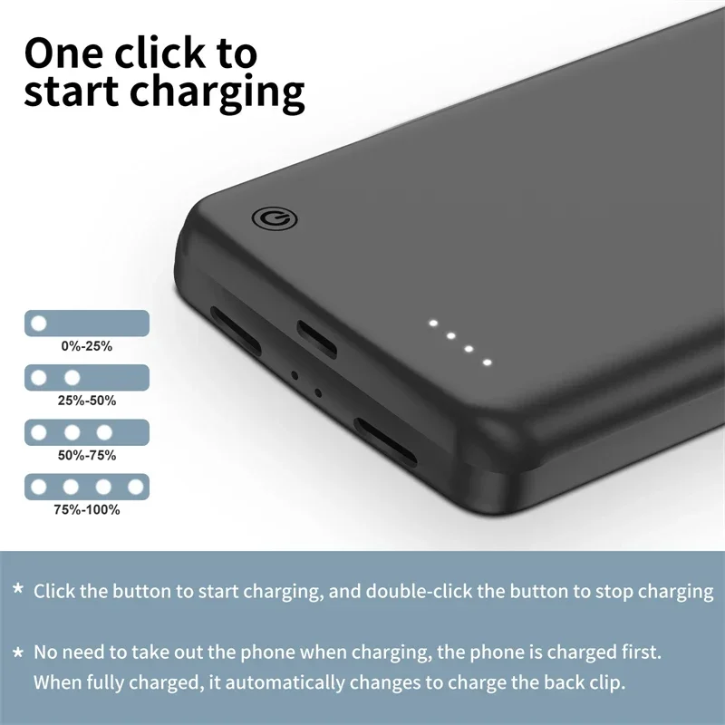 10000mAh Battery Charger Case For Google Pixel 8 Pro  Portable Power Bank For Google Pixel 8 Charging Cover Capa externa bateria