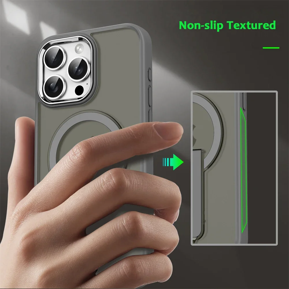 Premium Folding Magnetic Phone Case with Matte Translucent Back Cover