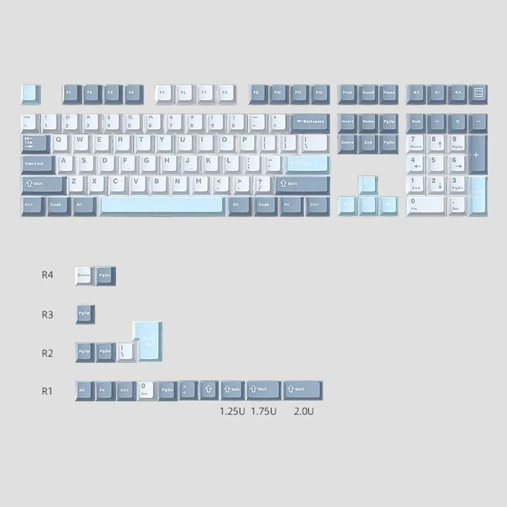Teclado Mecânico Keycaps Pbt Cereja 60 70 80 90 104 mx Gateron Outemu Panda Kailh Switch 125 Chaves - Imagem 2