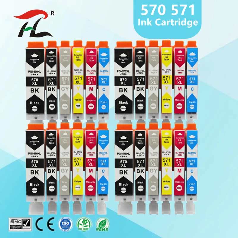 Compatible for Canon PGI 570 CL 571 PGI570 570XL Ink Cartridge PIXMA MG5750  MG6850 MG6851 TS6050 TS5050 tS9050 MG7750 TS8050 - AliExpress