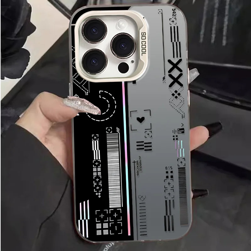 Sleek Plating Matte Hard Cover - Trendy Gaming-Inspired Design