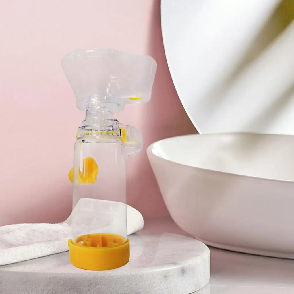 

Portable Fog Canister with Inhalation Cup for Child Adult Yellow