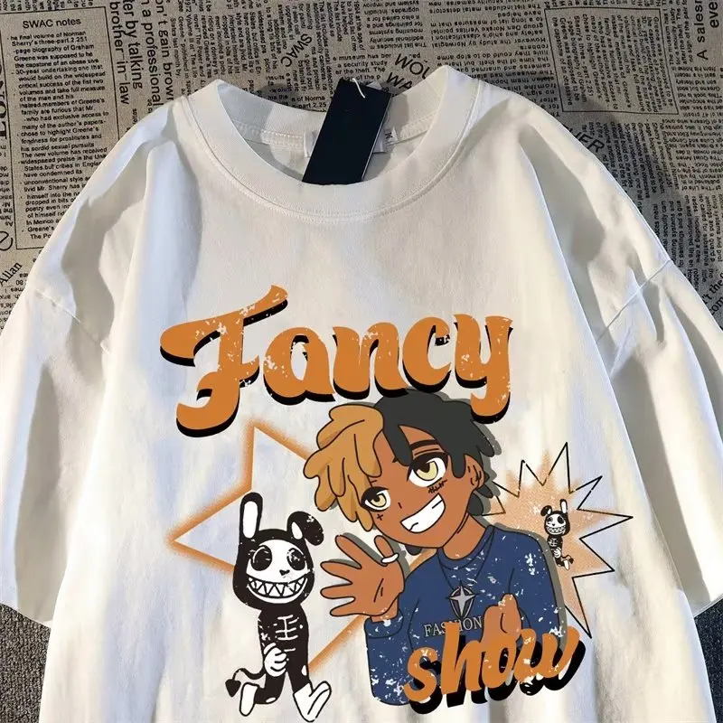 

Men's Graphic Cotton Short Sleeve T-shirt Summer Breathable Oversized Top Y2k Harajuku Casual Funny Streetwear Gym Goth Clothes
