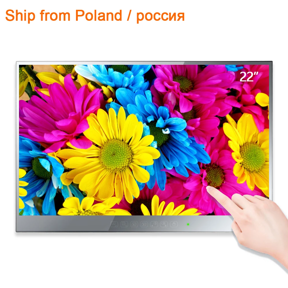 Souria 22 Pollici Smart Mirror Led Tv Touch Panel Per Bagno Impermeabile Wifi Bluetooth Integrato Doccia Tv Hotel Doccia