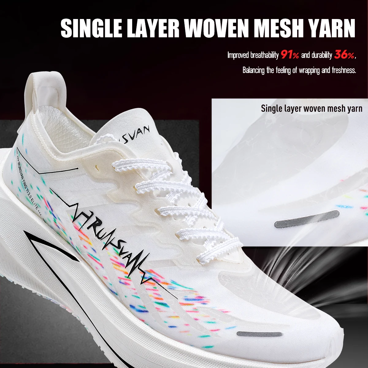 IRUNSVANShadow Wing 3.0 Full Palm Carbon Plate Running Shoes Track and Field Sprint Training Professional Sports Men running shoes men sneakers