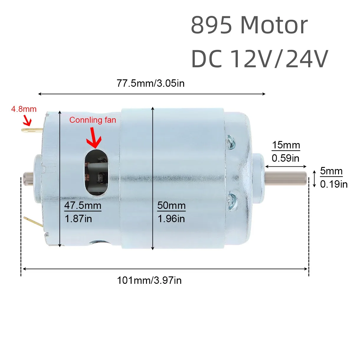 Silnik 775/795/895 prądu stałego 12V podwójne łożysko kulkowe silnik bezszczotkowy duży moment obrotowy element elektroniczny motoreduktor o dużej mocy i niskim poziomie hałasu