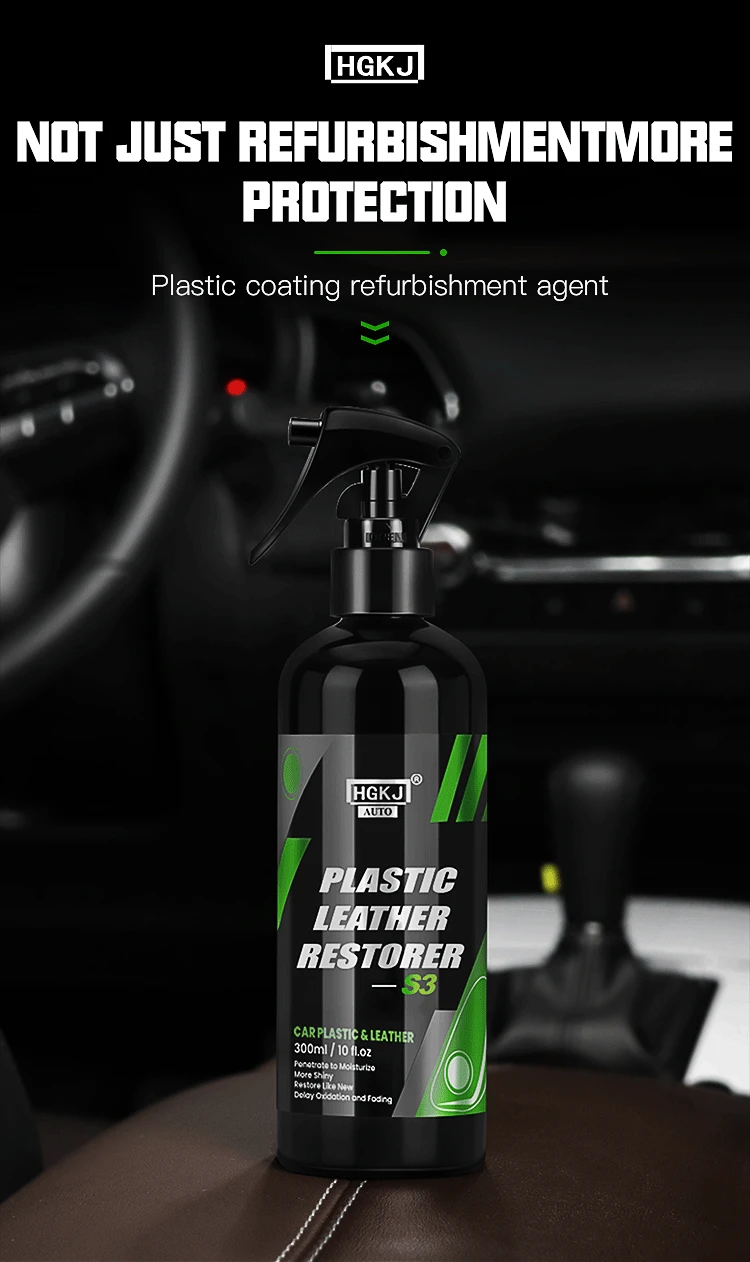 S3 Car Plastic Restorer Polish for Interior Exterior Trim Long-lasting Cleaner Agent Hydrophobic Coating Car Chemicals  HGKJ cleaning leather seats