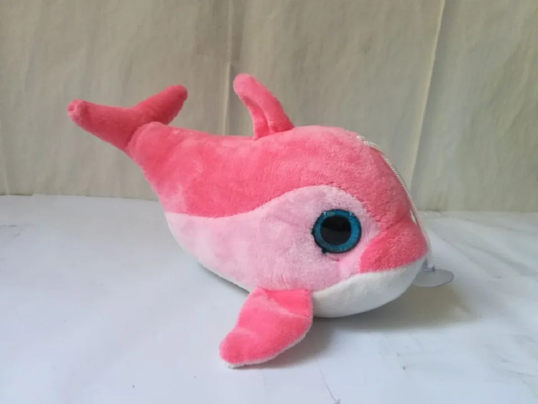 

About 25cm Lovely Pink Dolphin Plush Toy Cartoon Dolphin Soft Doll Kids Toy Birthday Gift s1029
