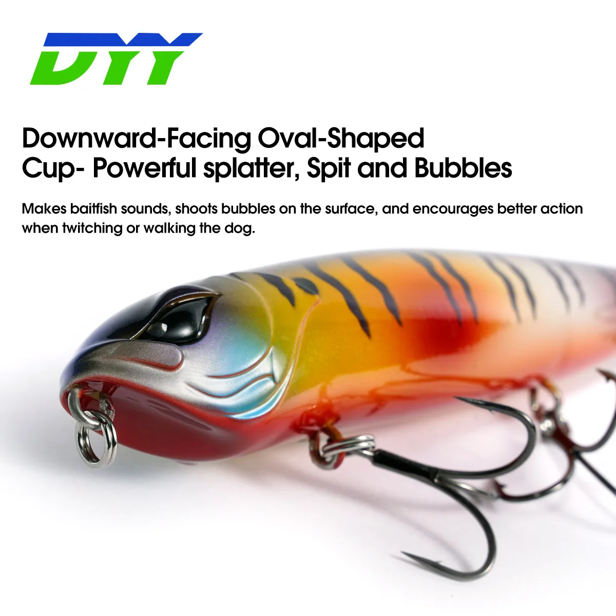 DYY Walker Stickbait 11cm 21g Surface Floating Walking Dog Wobblers Chunk  Artificial Hard Bait for Pike Bass Fishing Lures