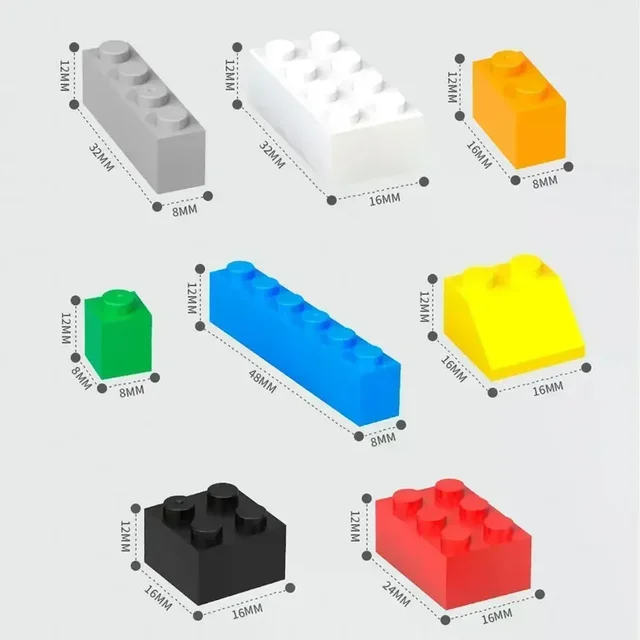 120/240PCS DIY Building Blocks Bulk Set City Classic Bricks Colorful Assembly Creative Toy Educational Interactive Toy for Kids 5