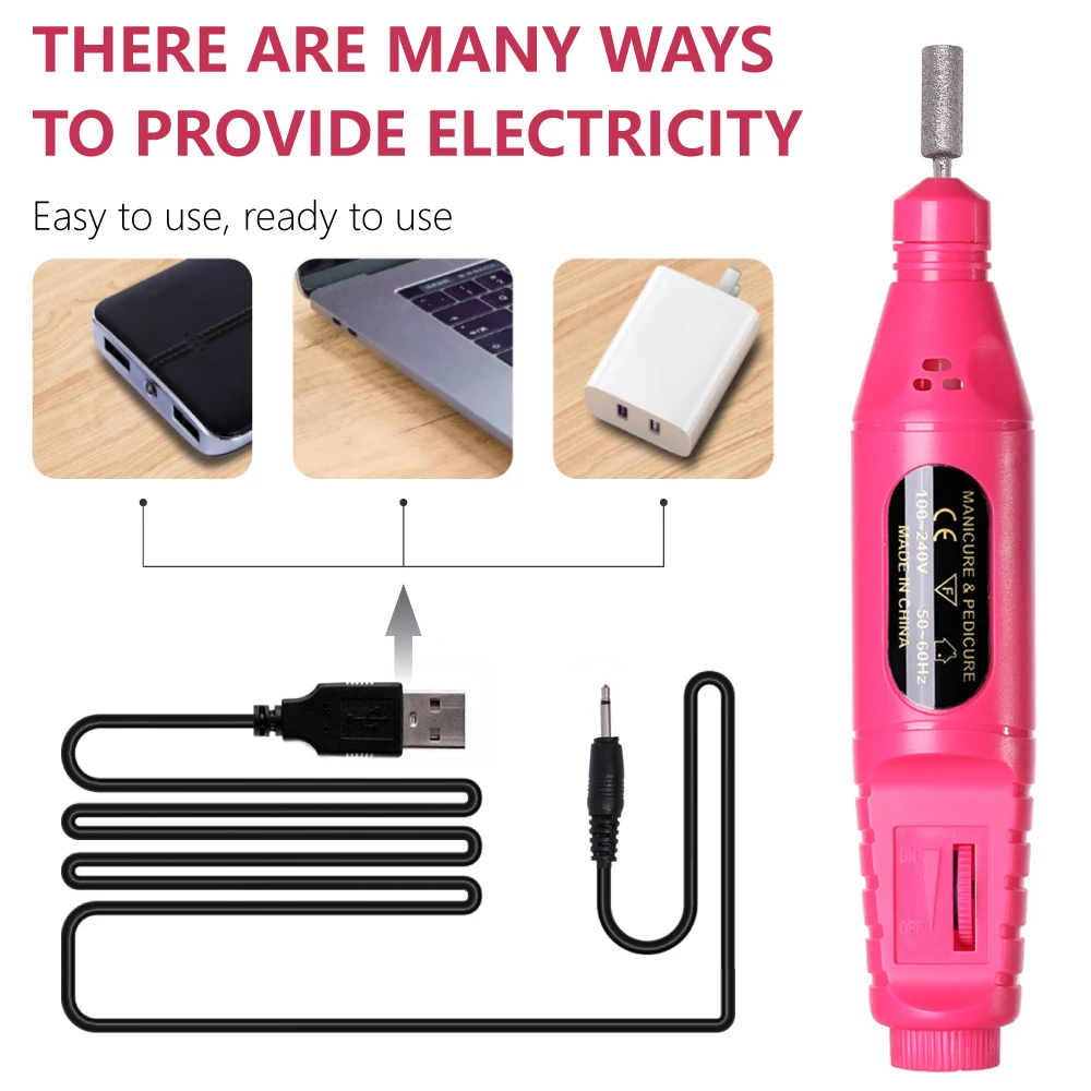 Professional Material Nail Drill Machine Electric Nail Sander Milling Cutter For Manicure Set Gel Polish Remover Tools electric nail drill electric nail polisher electric nail grinder