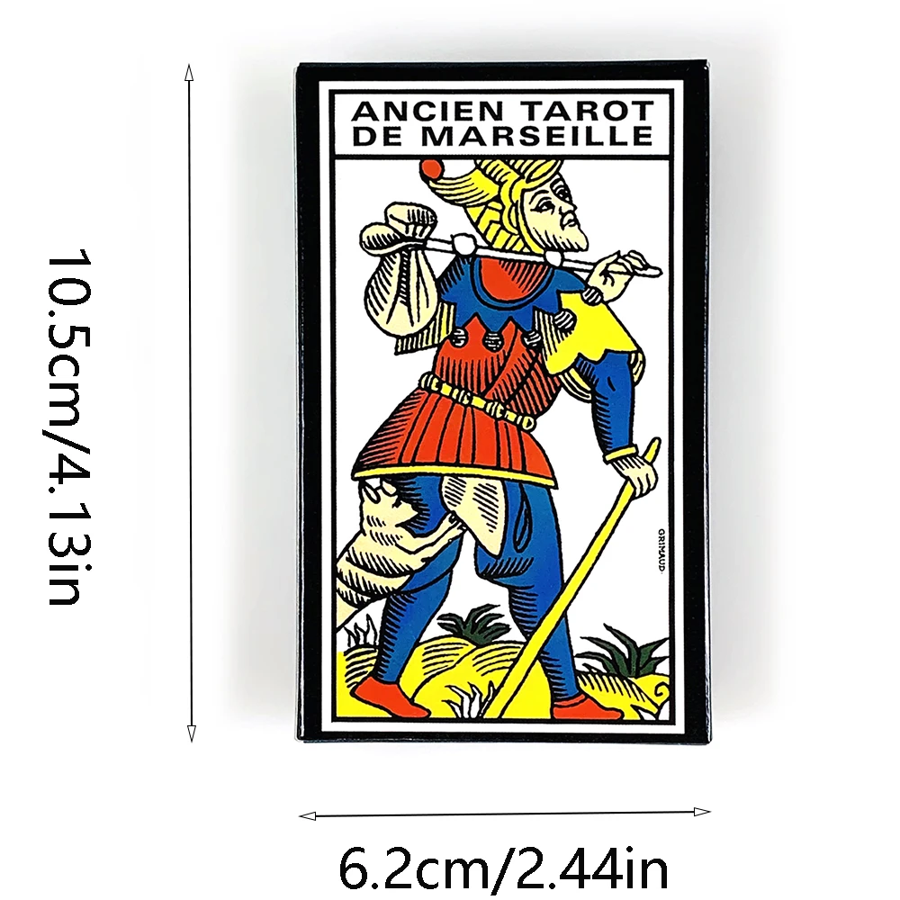 프랑스어 버전. Ancien Tarot De Marseille 카드 클래식 마르세유 타로 데크 초보자를 위한 운세 점술 타로 보드 게임