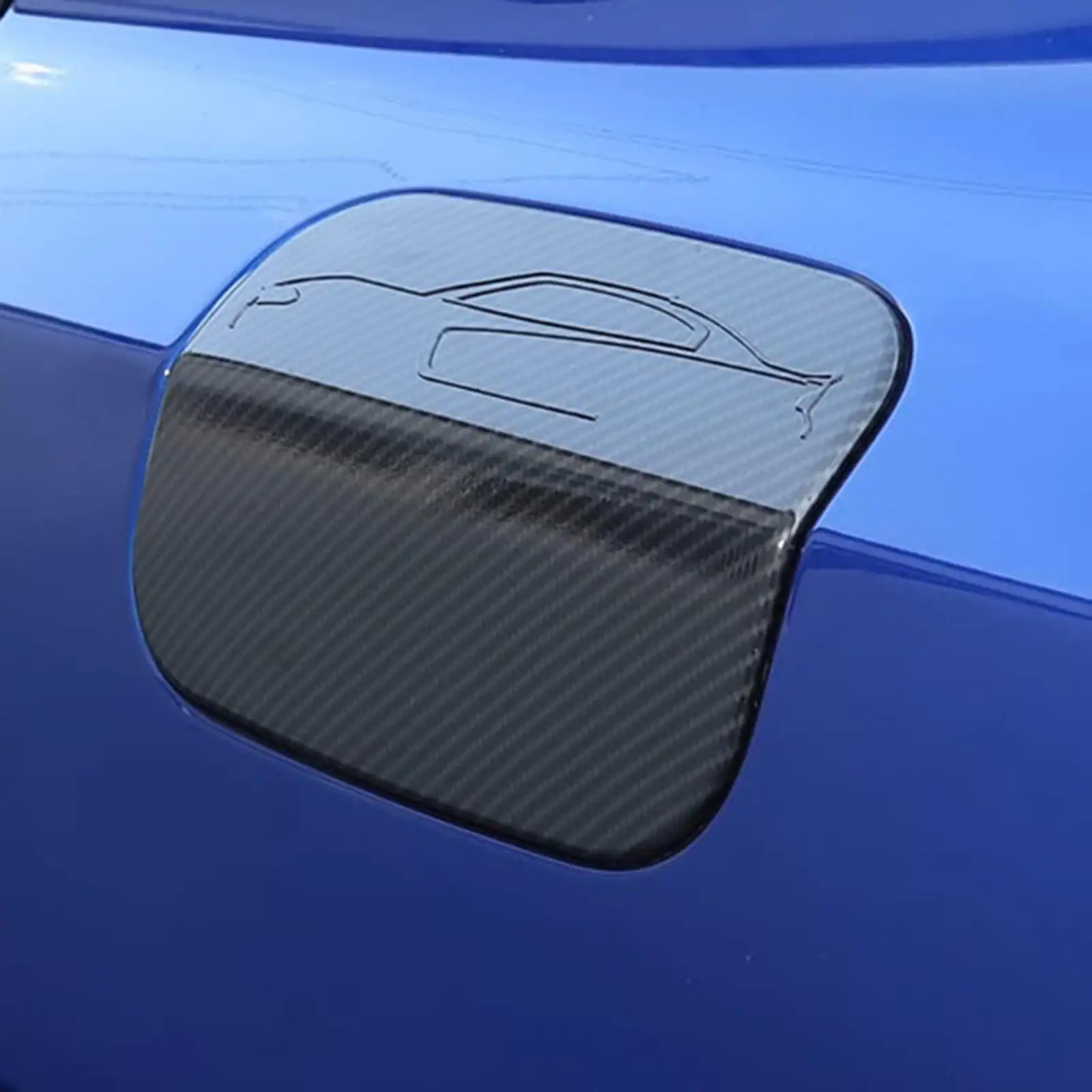 Fuel Door Gas Tank Cover Trim Carbon Fiber Style Decoration for Dodge Charger 15-21 Automotive Accessories High Performance