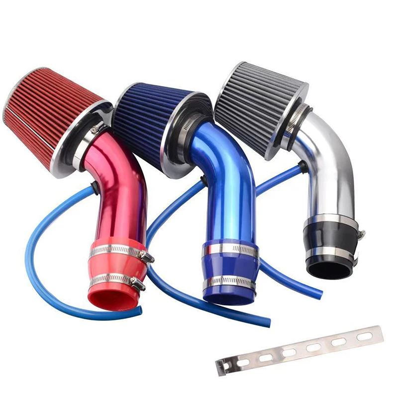 Universal 3" 76mm Car Refitted Winter Mushroom Head Air Filter Intake Pipe Filter High Flow Air Aluminum Pipe Kit air intake kit