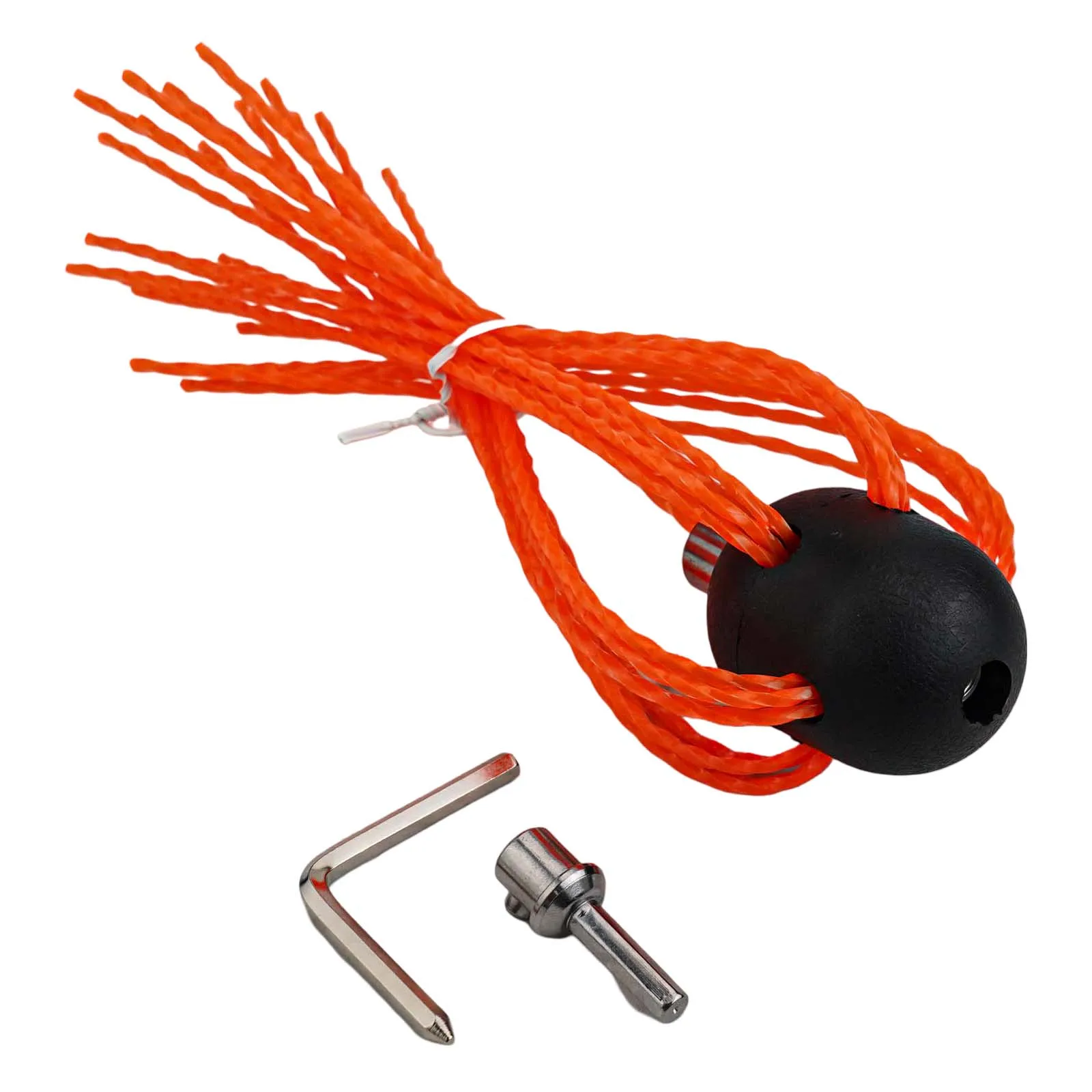 Chimney Power Sweeping Brush Cleaning Rotary Sweep DIY Set Flexible Brush Head Nylon Chrome With Drill Chuck Adapter