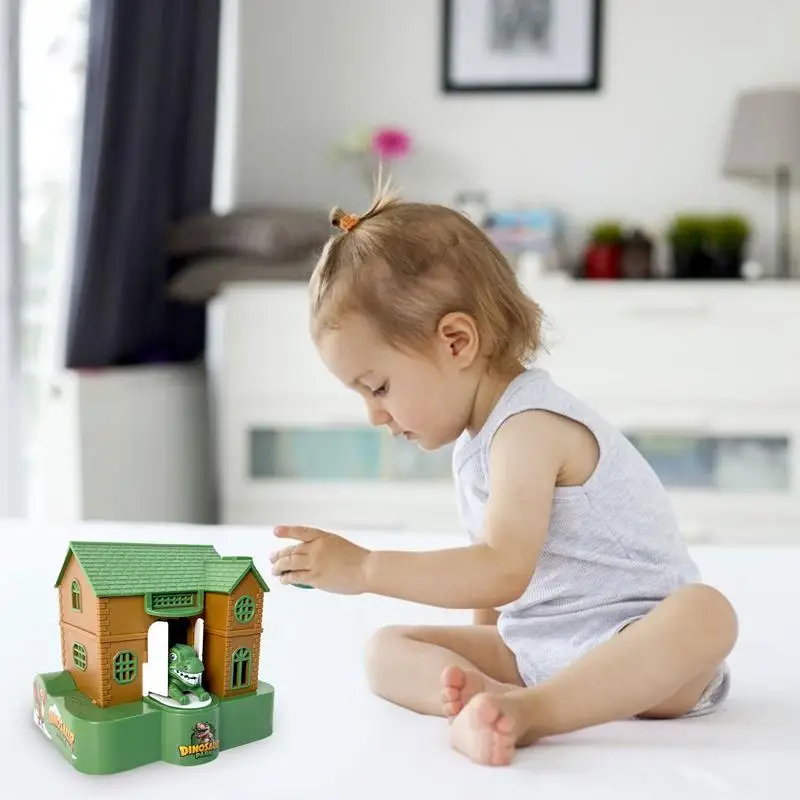 Coin Bank For Kids Funny Puppy House Savings Bank Fun Dinosaur House Money Box Automatically Swallow With Light And Music