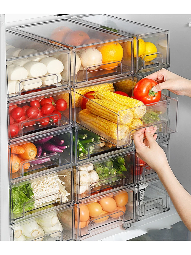 Refrigerator Storage Box Clear Food Storage Bins Fruit Vegatable Meat