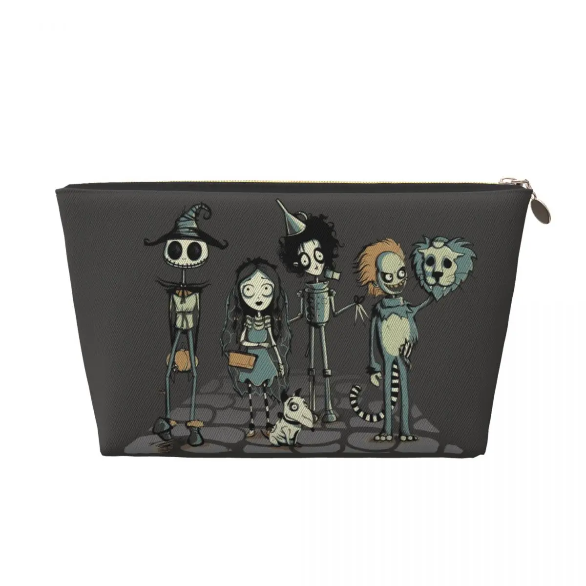 thumbnail image 1 of Bolsa de cosméticos personalizada de película de terror para mujer, estuche de maquillaje de gran capacidad, bolsas de aseo de almacenamiento de belleza, Tim Burton beetlejugos, 1 of 5