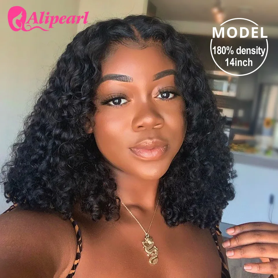 AliPearl Hair Short Wig Jerry Curly Bob Human Hair Wigs Brazilian 5x5 Lace Bob Wig Pre Plucked 180 Density human hair wig human hair extensions lace front wig human hair wigs front lace wig