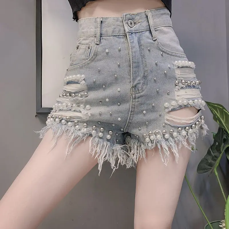 

Women's Denim Shorts Summer Fashion Korean High Waist Slim All-match Casual A-line Y2K Sexy Shorts Trendy Chic and Elegant Women