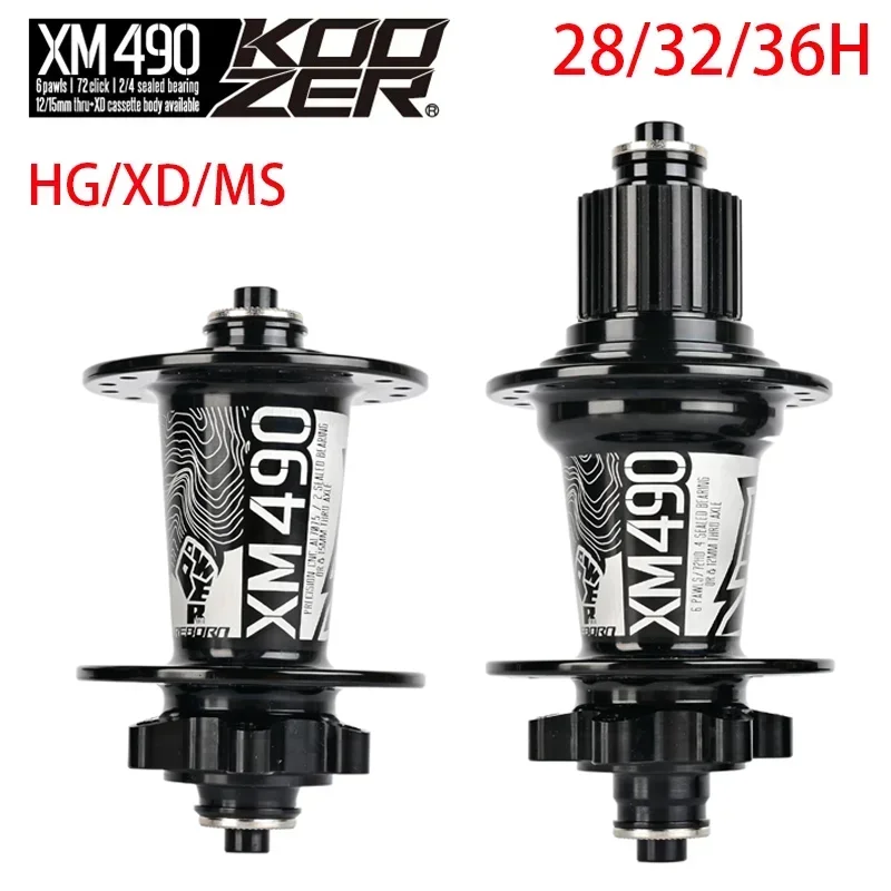 

Ступица Koozer XM490 с 4 подшипниками, передняя и задняя ступица для горного велосипеда, QR или Thru с 28/32/36 отверстиями, велосипедная Ступица с дисковым тормозом 8 9 10 11 12 Скоростей