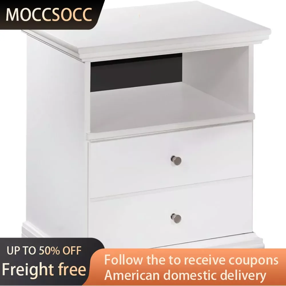 

Traditional 1 Drawer Nightstand With 1 Storage Cubby Bedside Tables for the Bedroom Furniture White Freight Free Night Stand