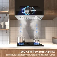 Range Hood Insert 20 Inch, Built-in Kitchen Hood 600CFM, Ducted/Ductless Convertible Stove Hood 2