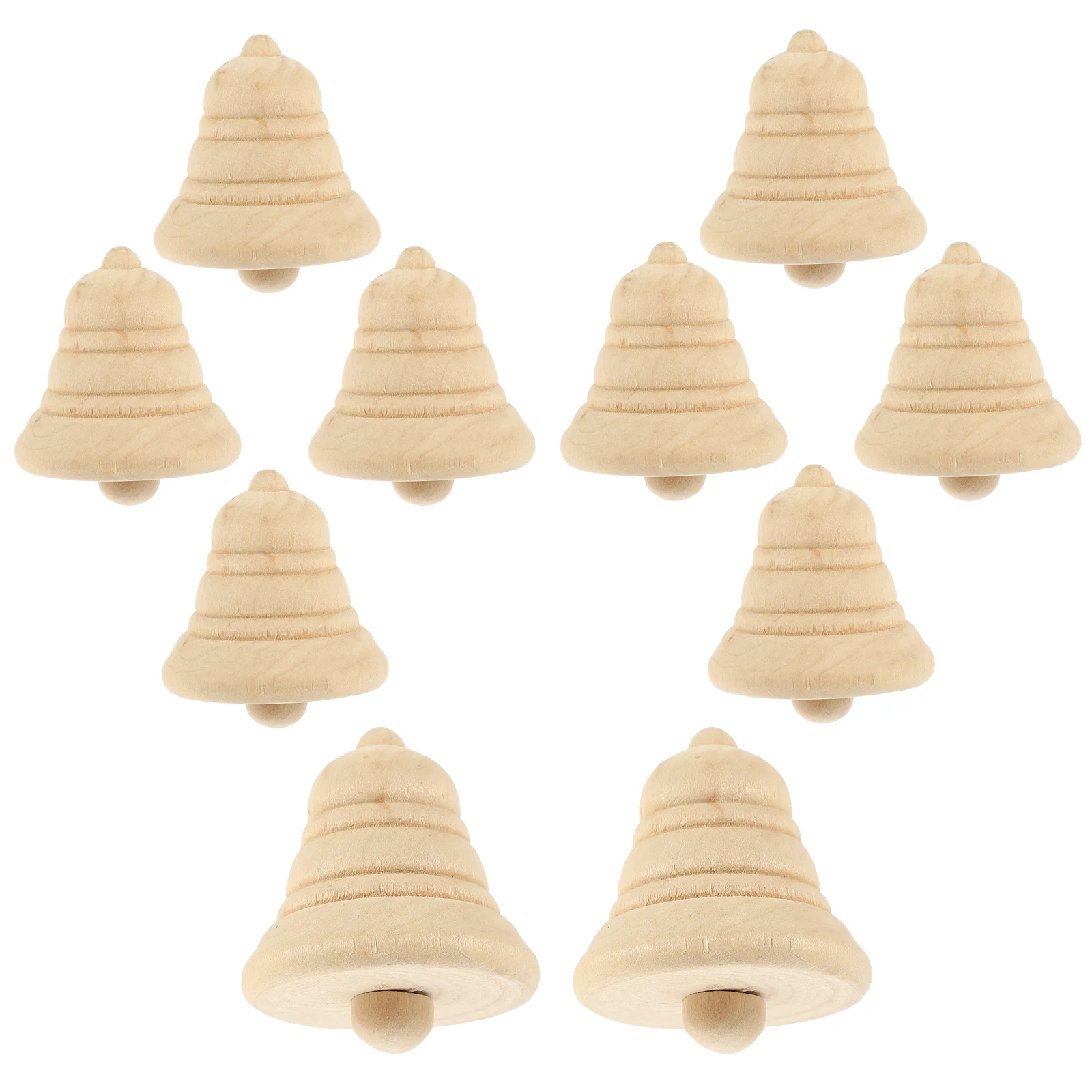 

10 Pcs Christmas Balls DIY Blank Painted Graffiti Tree Wooden Pendant Home Decoration Child Cute Toys