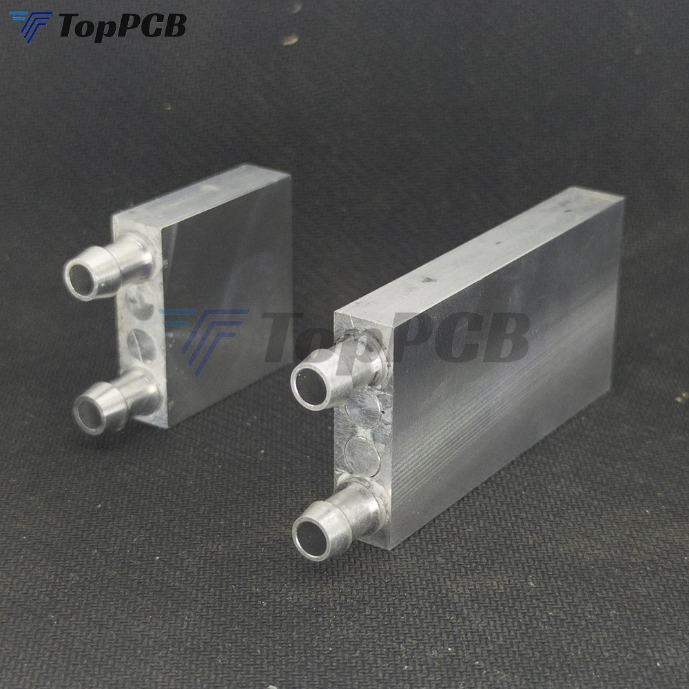 Blocco Raffreddamento Ad Acqua In Alluminio 40x80mm - Dissipatore Per PC, CPU E Grafica, 2 Pezzi, Con Canale Di Flusso A M E Raccordo Da 7mm - 4