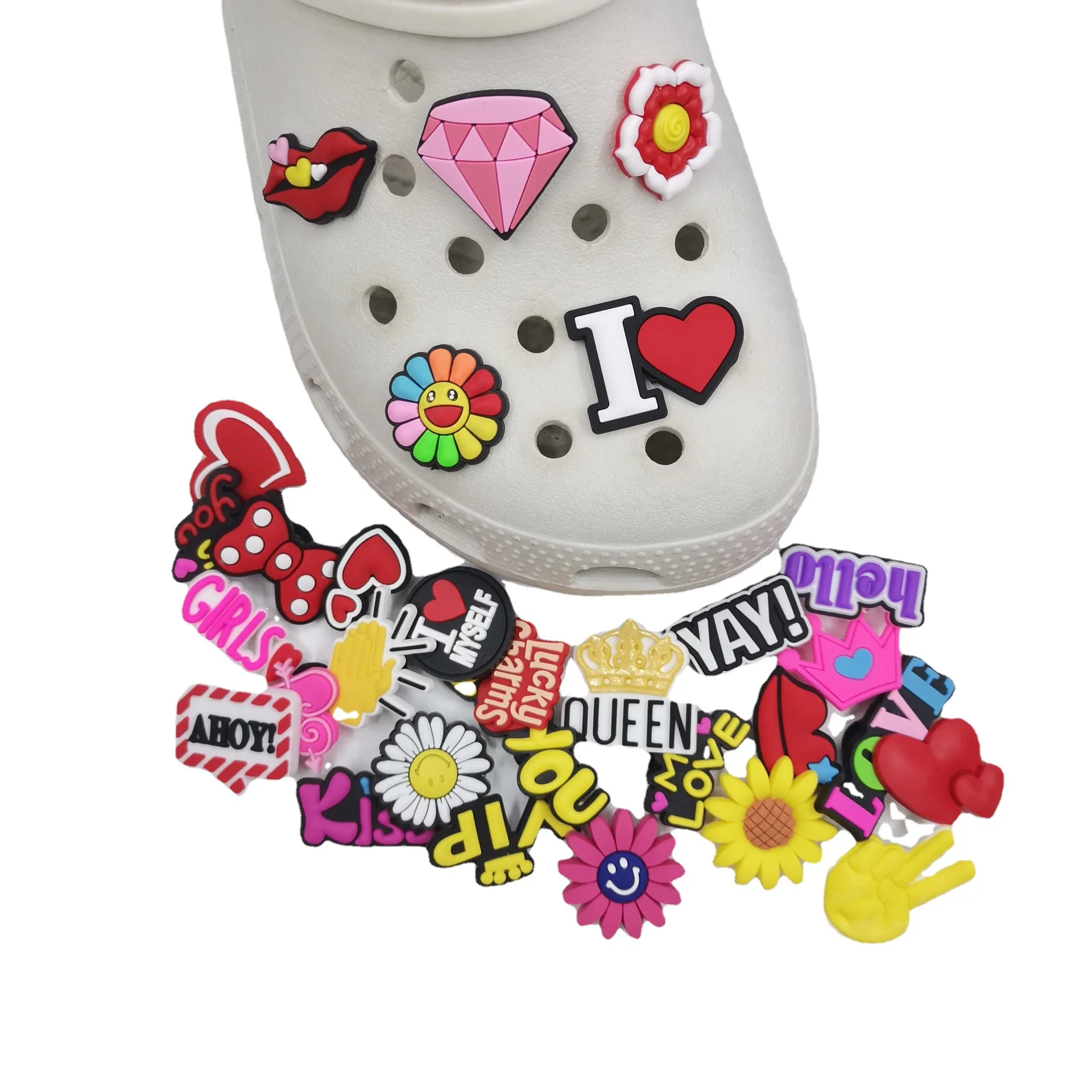 30pcs Shoe Charms for Clog Sandals Cute Cartoon Jibz Shoes Decorations Accessories for Girls Kids Teens Adult Women Party Gift