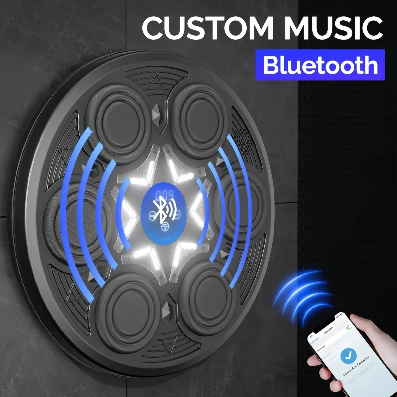 Music Boxing Machine Smart Bluetooth for Adult Children Sports Fitness Boxing Wall Target Muay Thai Reaction Trainer Children's