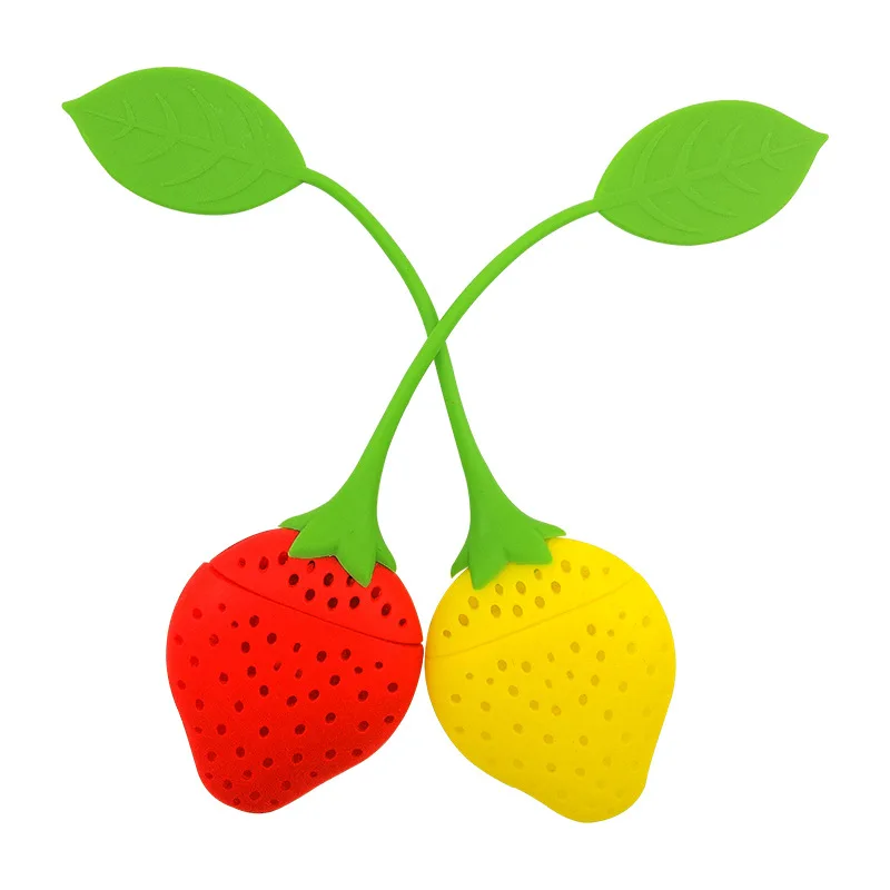 Tea Infuser Strawberry Design Loose Tea Leaf Strainer Herbal Spice Filter Diffuser Creative Bar Tools Kitchen Accessori